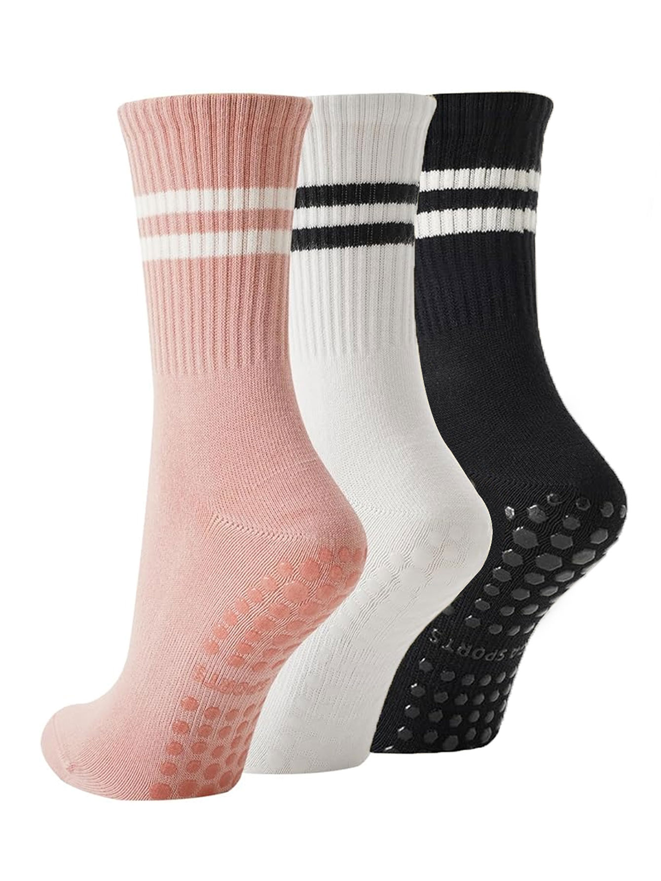 3 Pairs of Yoga Socks, Non-Sli - Medias Para Pilates Y Yoga 评论和价格