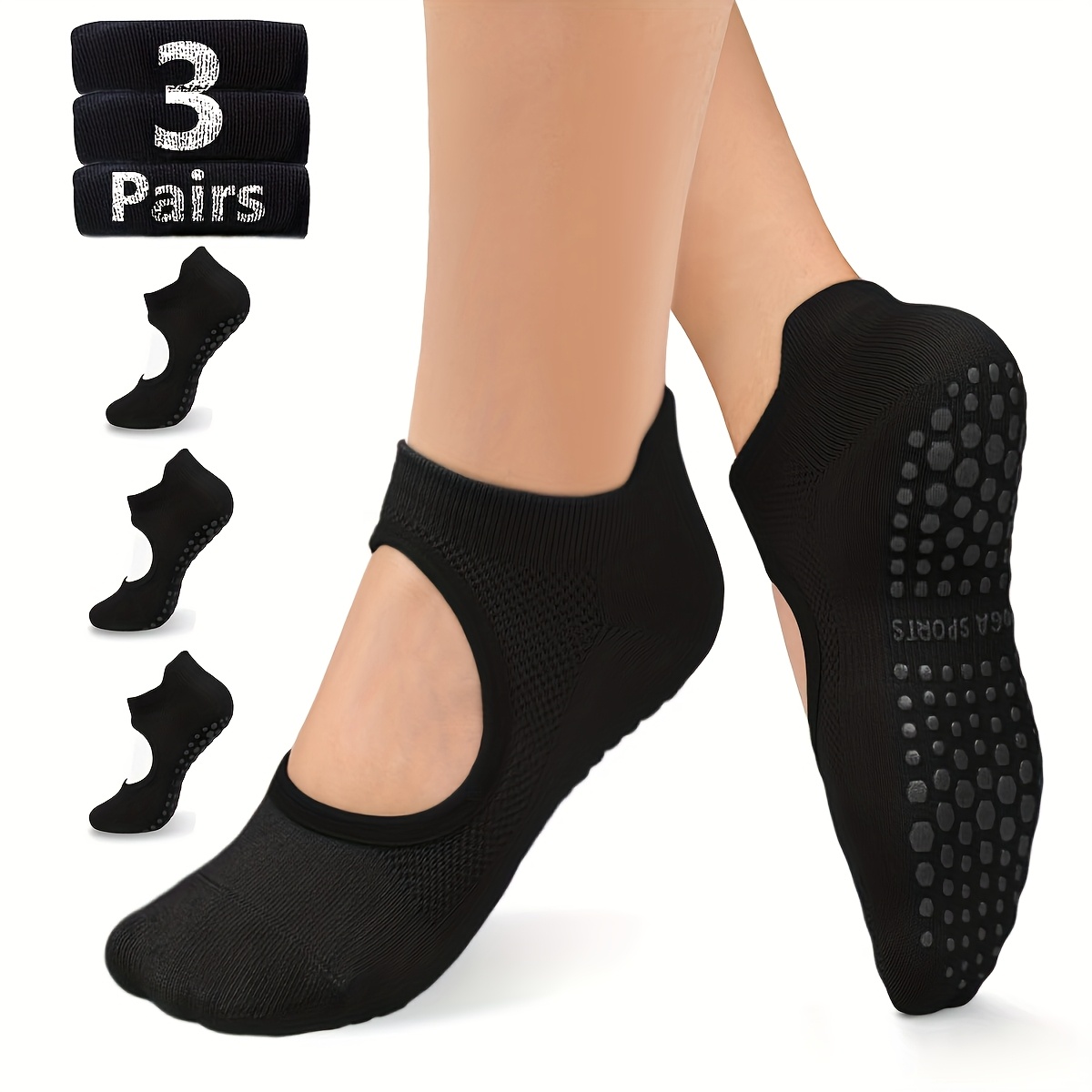 Non Slip Grip Women Socks for  - Medias Para Pilates Y Yoga 评论和价格