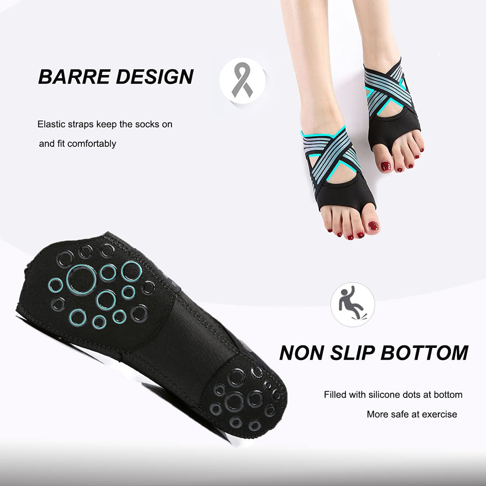 1Pair Women Non-Slip Toeless G - Medias Para Pilates Y Yoga 评论和价格
