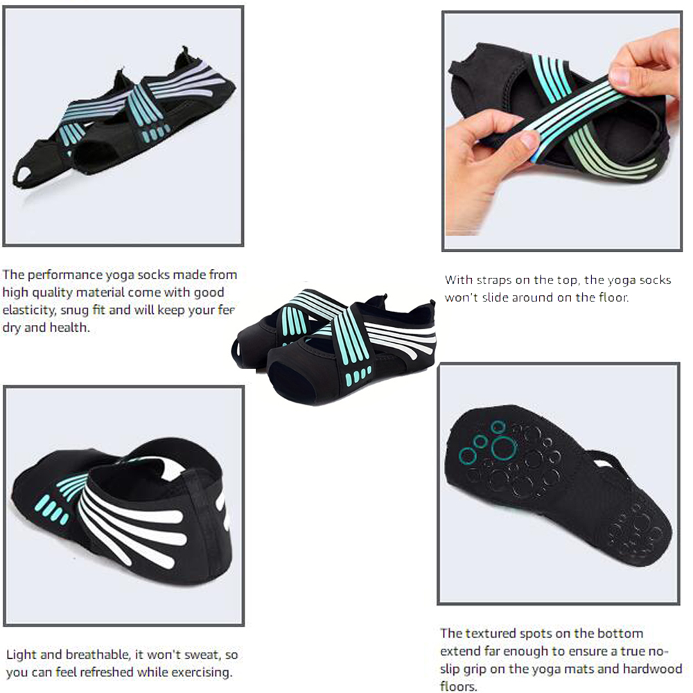 1Pair Women Non-Slip Toeless G - Medias Para Pilates Y Yoga 评论和价格