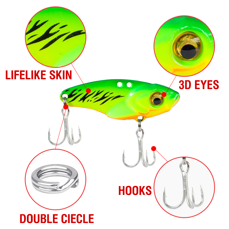 6PCS Metal VIB Lure 5g 7g 10g  - Balance Board Wobble 评论和价格