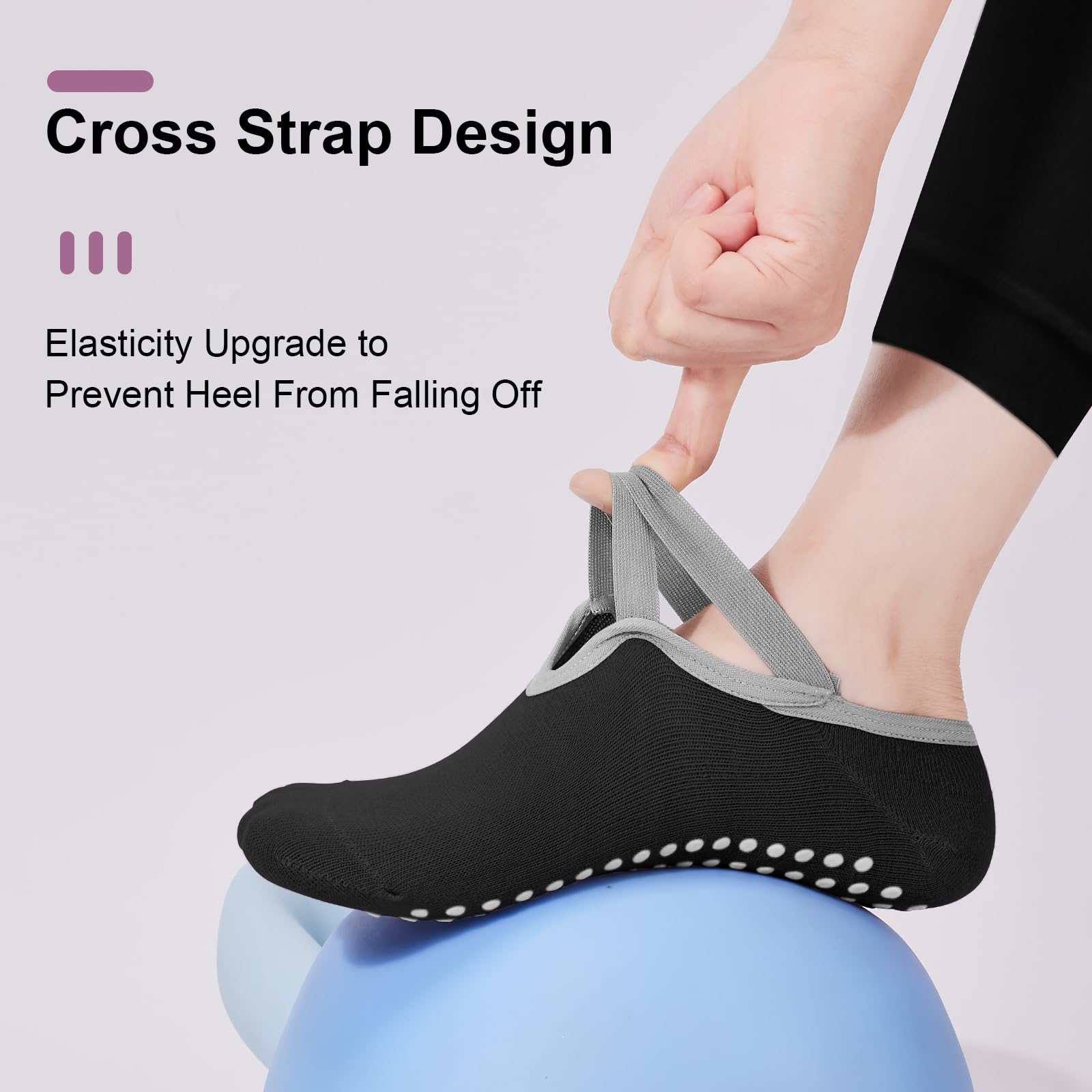 4-Pack Women's Pilates Socks,  - Medias Para Pilates Y Yoga 评论和价格