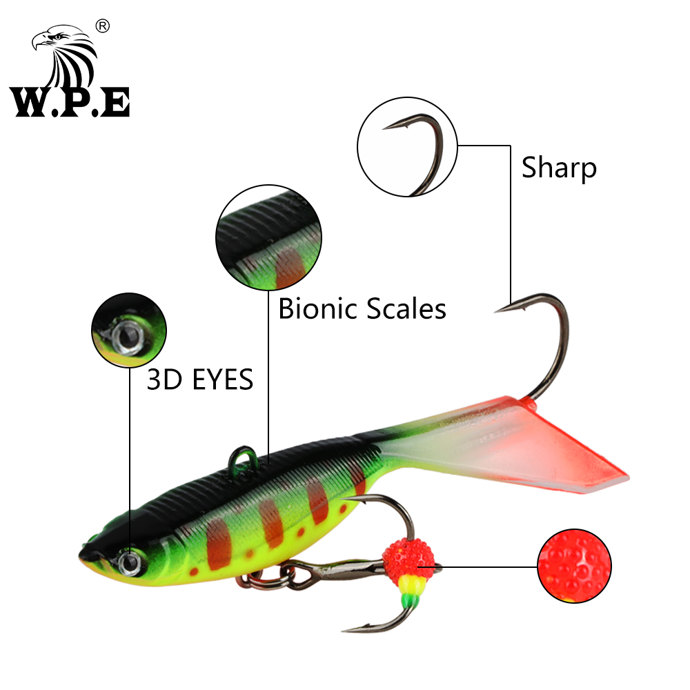 W.P.E Ice Fishing Lure 1pcs 60 - Balance Board Wobble 评论和价格