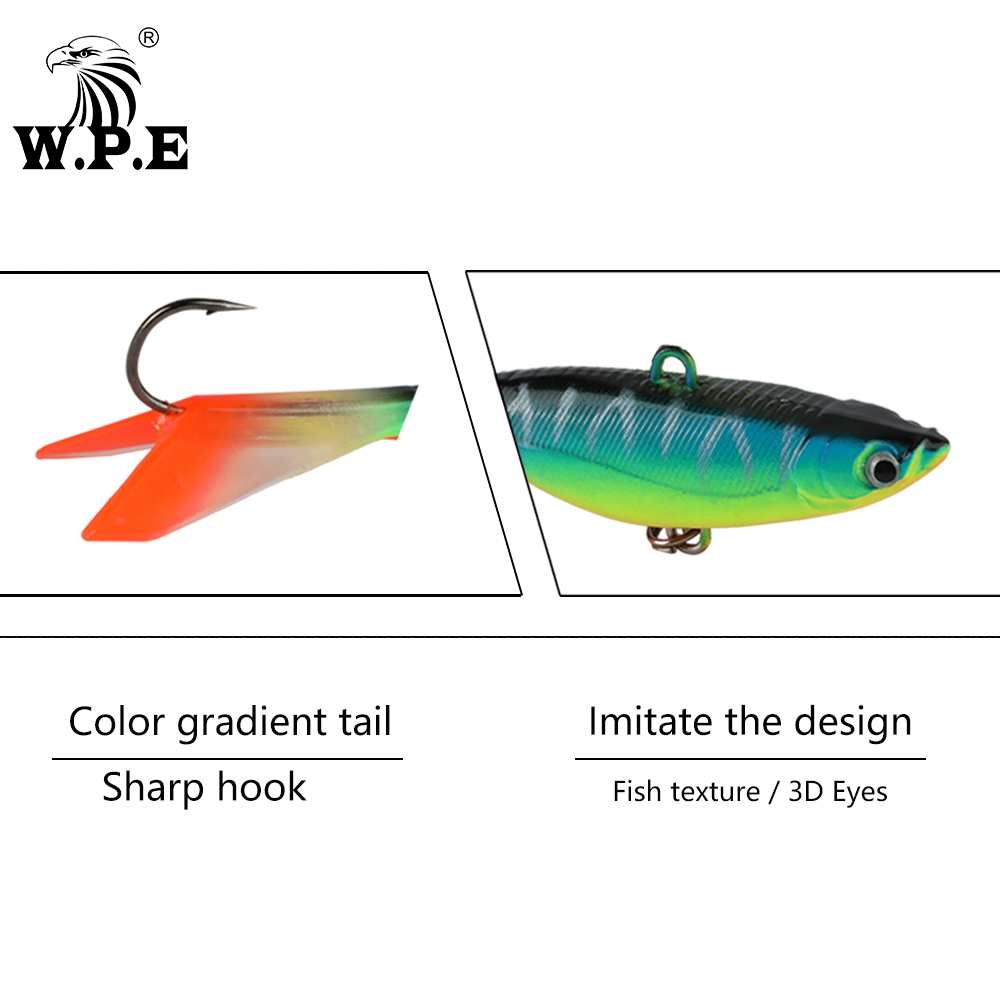 W.P.E Ice Fishing Lure 1pcs 60 - Balance Board Wobble 评论和价格