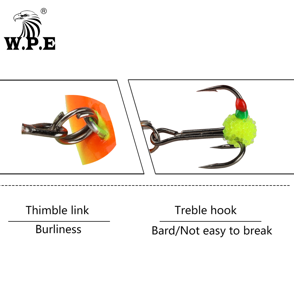 W.P.E Ice Fishing Lure 1pcs 60 - Balance Board Wobble 评论和价格